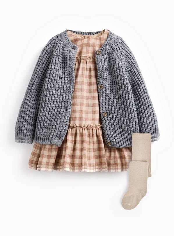 3 Piece Cardigan Dress Set 6-9 months